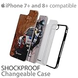 iPhone 8 Plus | 7 Plus Slim Lightweight Bumper Case Cover Shockproof Shatterproof Scratch Resistant Hybrid | Precise Cutouts For Easy Access | 3 Designs Pack - iPhone 7+ & 8+ (Black & Transparent) 