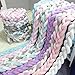 LOAOL Baby Crib Bumper Knotted Braided Plush Nursery Cradle Decor Newborn Gift Pillow Cushion Junior Bed Sleep Bumper (2 Meters, White-Gray-Blue)