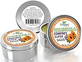 Salve: Creation Farm Calendula-Comfrey Super Salve - 3 Pack Large 4 oz Tins -Calendula Ointment - Caléndula Consuelda-Súper Salve