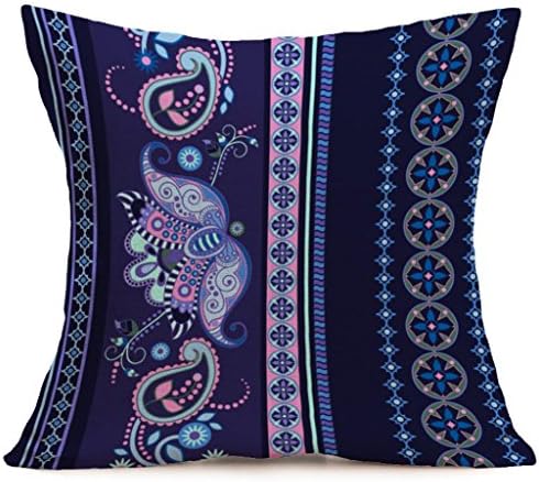 Winhurn Retro Bohemia Festival Pillow Case Cushion Cover for Sofa Bed Home Decor (Style G)