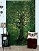 AWEHIRU Your Spirit Space (TM Green Tree of Life Tapestry-Good Luck. Quality for Home or Dorms Psychedelic Hippie Asian Contemporary Canvas Wall Hanging Art. The Ultimate Bohemian Tapestry Decor
