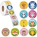 1000 Stickers for Kids in A Roll - Teacher Reward Stickers 1.5 Inch - Cute Animal Stickers - School Reward Stickers - Motivation Stickers for Students - Teacher Sticker- 9 Designs 1000 Stickers