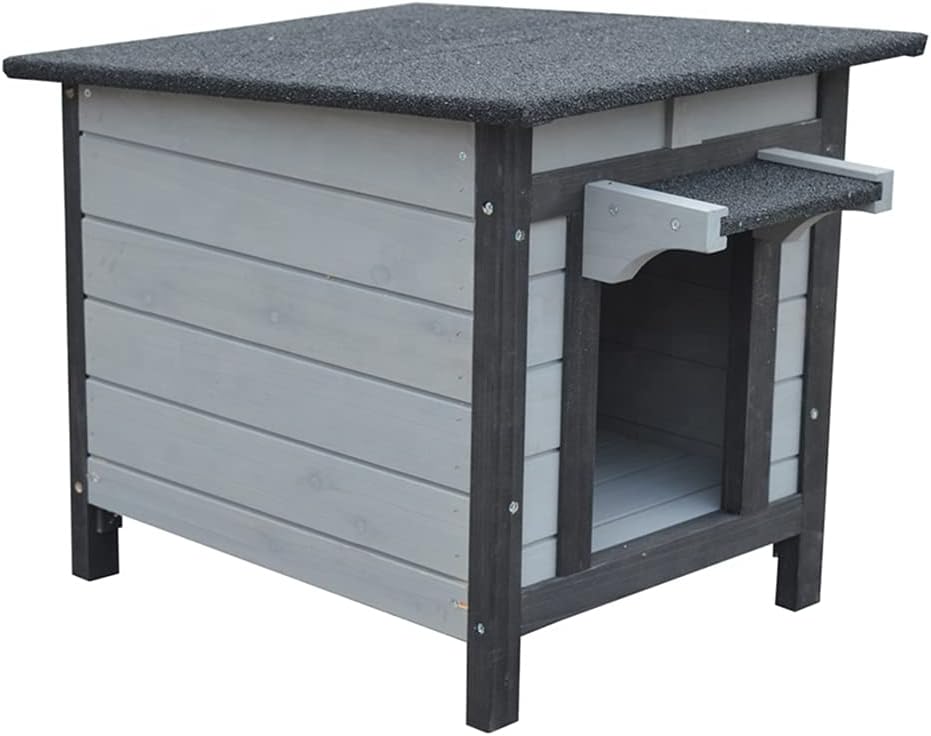 Bunny Business Rabbit Guinea Pig Cat Wooden Hide House Run 50x42x43cm Dark Grey