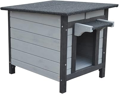 Bunny Business Rabbit Guinea Pig Cat Wooden Hide House Run 50x42x43cm Dark Grey