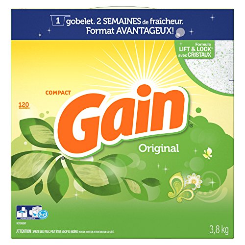 Gain HEC Ultra Powder Laundry Detergent, Original Scent, 120 Loads