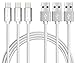 (3 Pack) NIRVASENSE USB Cable Android Charger - Durable High Speed Nylon Braided Fast Sync & Charging for Samsung, Galaxy S7, Sony, Kindle, HTC, Nexus, LG, Xbox, PS4, Smartphones & More - Silver