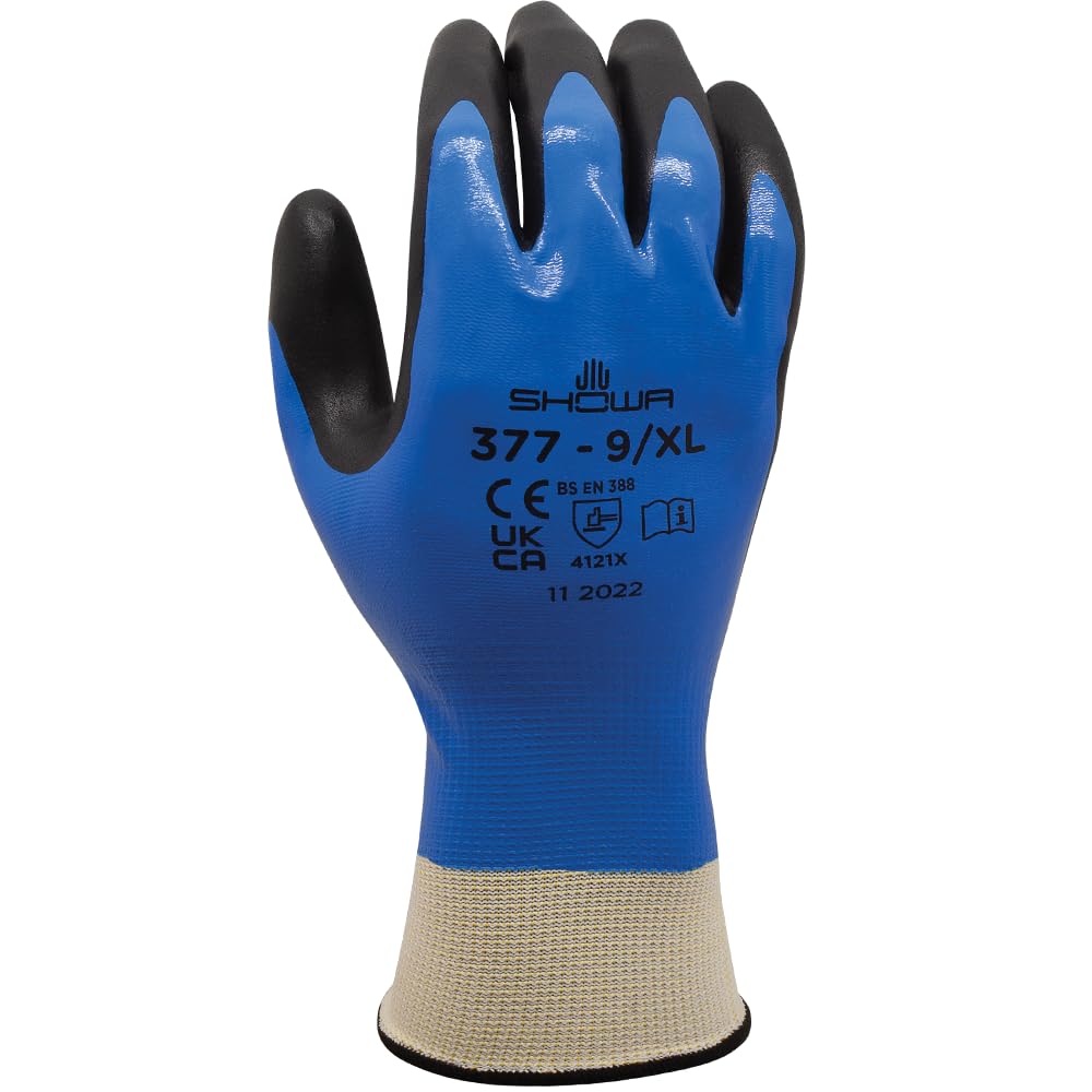 Showa 377 Nitrile Foam Grip Gloves (8/Large)