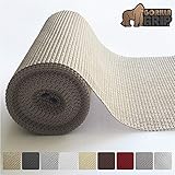 Gorilla Grip Original Drawer and Shelf Liner, Non Adhesive Roll, 17.5 Inch x 10 FT, Durable and Strong, Grip Liners for Drawers, Shelves, Cabinets, Storage, Kitchen and Desks, Beige