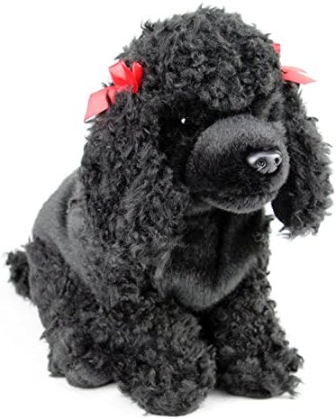 Faithful Friends Poodle Black Dog Stuffed Animal 12"/30cm Plush Toy Black