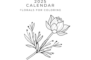 2025 Floral Coloring Calendar