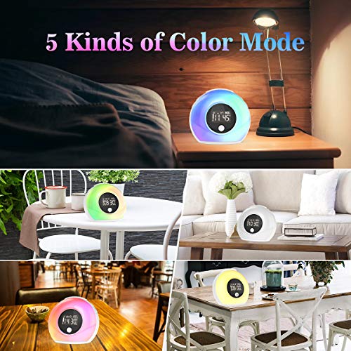 Sinohrd Wake Up Light Alarm Clock, Kids Night Light with Wireless