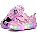 Nsasy Roller Shoes Roller Skates Shoes Girls Boys Wheel Shoes Kids Wheel Sneakers Roller Sneakers Shoes with Wheels