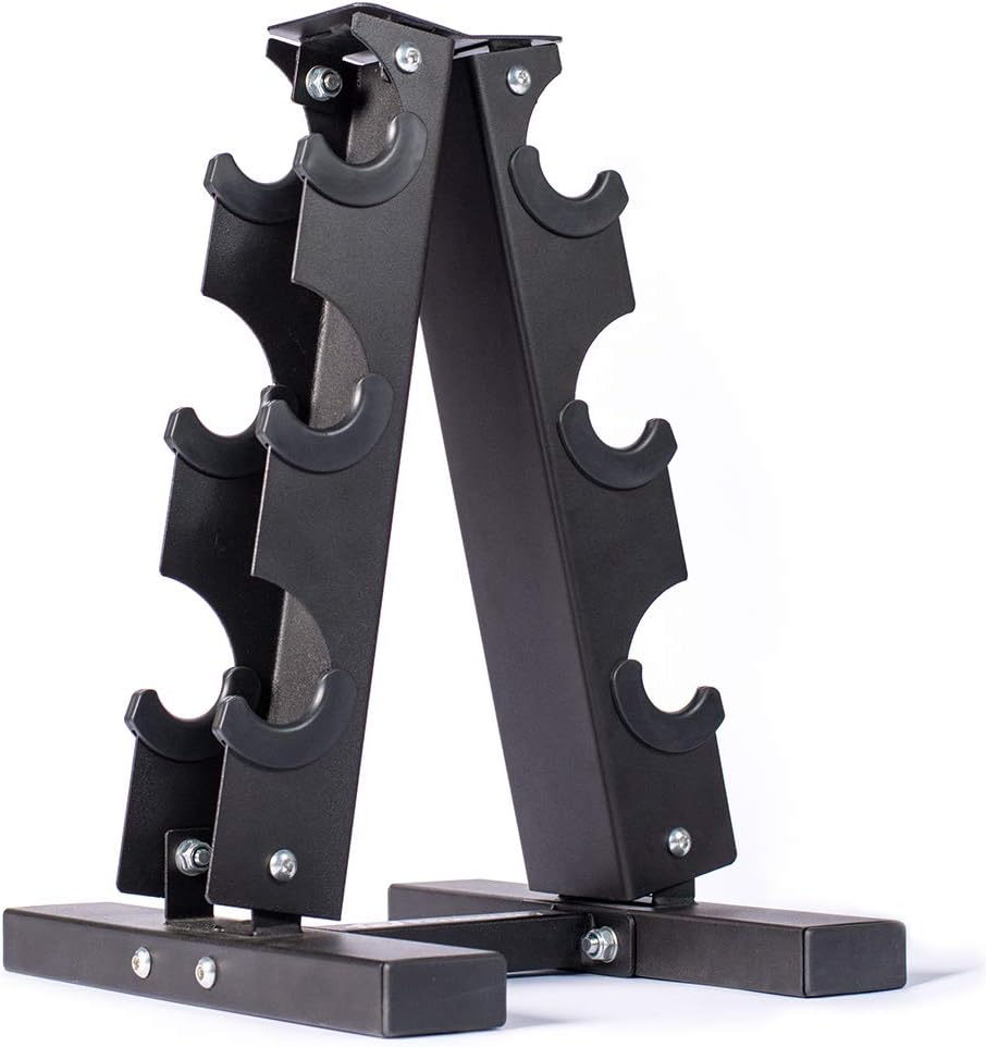 Fitness Alley Steel Dumbbell Rack - 3 Tier Weight Holder & 5 Tier Weight Rack Dumbbell Stand - Dumbbell Holder - Dumbbell Rack Stand - Weight Racks for Dumbbells
