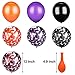 Patelai 50 Pieces Christmas Red and Green Balloons 12 Inch Christmas Confetti Latex Balloons for Christmas Decoration Baby Shower Party Supplies(Black, Purple, Orange)