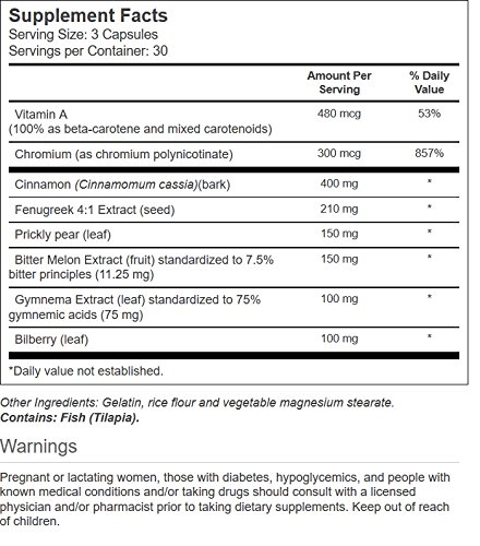 Vitacost Blood Sugar Support with Gymnema -- 90 Capsules