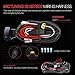 MICTUNING LED Light Bar Wiring Harness Fuse 40Amp Relay ON-OFF spot light Rocker Switch Blue(2 Lead)