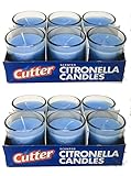 Cutter Citronella Candles Set (12-Pack) Natural Insect Repellent Off | Blue, Scented | Deters Bugs, Flying Insects, Mosquitos | Child and Pet Safe, Cruelty Free | Patio, Backyard, Outdoor Use