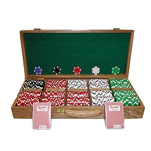 Trademark Poker 500 11.5-Gram Dice Chips Oak Case