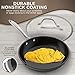 Non Stick Skillet Frying Pan: Premium Aluminum Fry Pans with Glass Lid & Stainless Steel Handle - Non-Stick Saute Pan - Dishwasher & Oven Safe (10 Inch Pan with Lid)