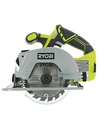 Sierra circular Ryobi P506 One+ con batería de ion de litio de 18 V, 5 pulgadas y media, 4.700 RPM con guía láser y hoja con punta de carburo (batería no incluida, solo herramienta).
