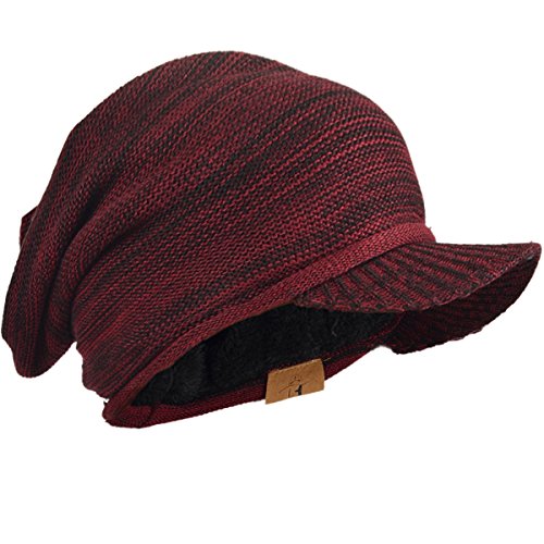 mens peaked beanie hat