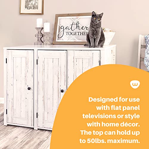 Whisker LitterRobot Credenza with Litter Box Enclosure, 43.2” W x 28.1