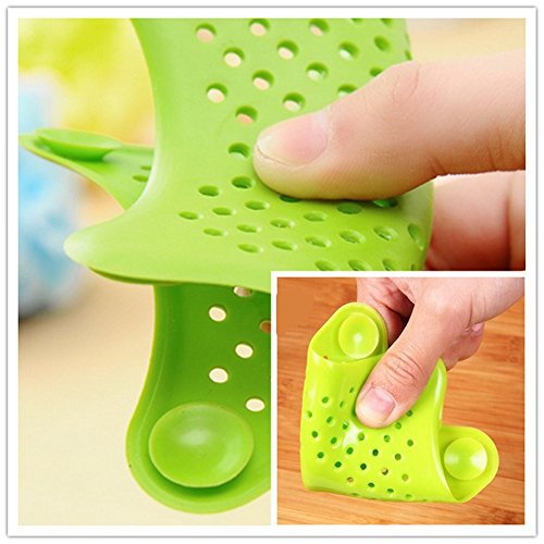 Shower Drain Hair Catcher, BeeSpring Starfish Shaped Strainer Drain Protector for Kitchen and Bathroom 2PCS randam color - Thumbnail 5