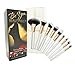 ULTIMATE 8 Piece KABUKI Makeup Brush Set With Designer Case plus BONUS Fan Brush. Hand-Made Powder, Foundation, Buffing, Concealer, Blending Brushes and More. Professionally Endorsed.