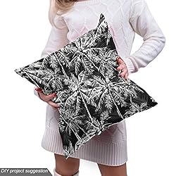 Ambesonne Vintage Palm Fabric by The Yard, Print of