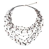 NOVICA Dyed Cultured Freshwater Pearl Multi-strand Necklace, 18