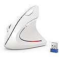 TECKNET Ergonomic Mouse, 4800 DPI Silent Mouse 5 Adjustable DPI, Wireless Mouse 2.4G Vertical Mouse 6 Buttons Computer Mouse 