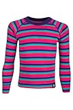 Mountain Warehouse Merino Kids Striped Pants Baselayer Zip Neck T-Shirt