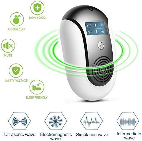 FHLove Pest Control Ultrasonic Repellent-Electronic Insect Killer, Plug In Home Indoor and Outdoor Best Repeller for Rodents Mice Rats Squirrels Bugs Roaches Spiders Fleas Ants Mosquitos. (Black)