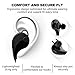 WSCSR Bluetooth Headphones Sport Wireless Earbuds in-Ear Stereo Earphones with Mic, CVC 6.0 Noise Cancelling, IPX4 Sweatproof (Black)
