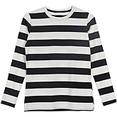 Smile Fish Crew Neck Where is Waldo Shirts Long Sleeve Striped T-Shirt