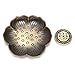 Jovivi Brass Incense Holder - 9 Holes Lotus Incense Stick Burner and Cone Incense Holder with Ash Catcher