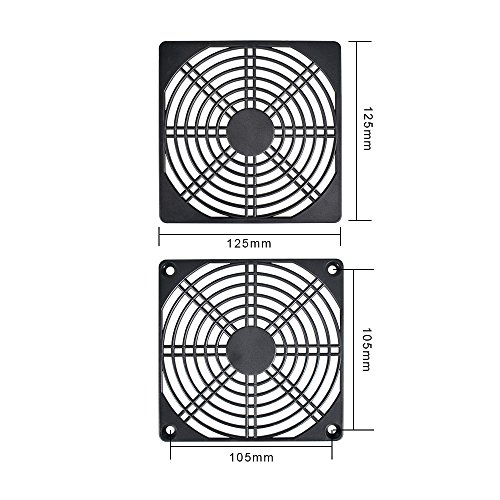 image for ELUTENG 120mm Fan Filter 2 Pack IP40 Dustproof Blower Guard ABS Comput