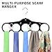 Closet Organizers Velvet Scarf Hangers of 3 pack, No Snag Closet Organization Storage Holder for Scarves, Men's Ties, Women's Shawls, Pashminas, Belts, Accessories, Clothes, Keeps Neat and Wrinkle Fre