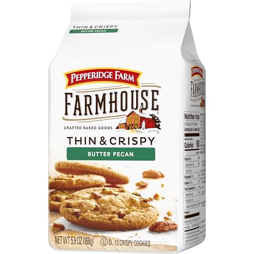 PEPPERIDGE FARM FARMHOUSE THIN & CRISPY BUTTER PECAN COOKIES, 5.9 OZ. BAG