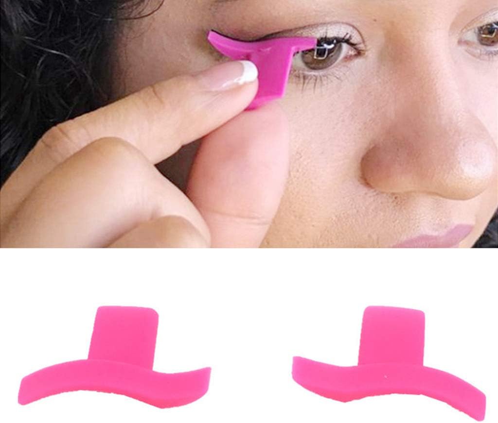 Jiamins 2Pcs/1Pair Cat Eye Winged Eyeliner Template Stamps Silicone Wing Shape Professional Cosmetic Makeup Stencil Tools