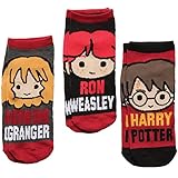 Harry Potter Chibi Harry, Ron, Hermione Adult 3-pack Socks