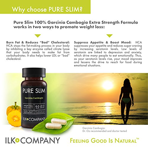 100% Garcinia Cambogia Weight Loss - Fast Acting Diet Pills That Work Fast for Women & Men - Made in USA - 60 Vegetable Capsules (2 Bottles)