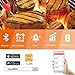 COMLIFE Digital Meat Thermometer, Wireless Bluetooth BBQ Thermometer with 2 Stainless Steel Probes, Smart Cooking Thermometer with Large LCD Screen for Kitchen Oven Grill Smoker