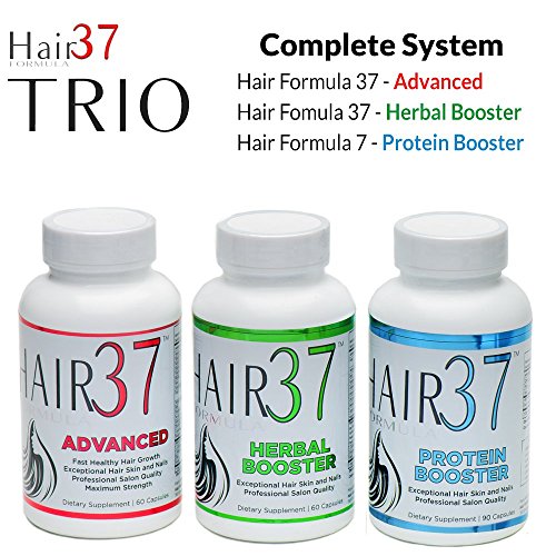 Good Hair Growth Vitamins Visible Results Faster TRIO by Hair Formula 37 Compare Supplements for Hair Skin and Nails Most Extensive Ingredient List Help Hair Loss, Fine Thin and thinning have Thickne