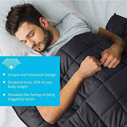 Bedsure Weighted Blankets 12lbs Twin 48 x 72 inches,Twin Size Grey