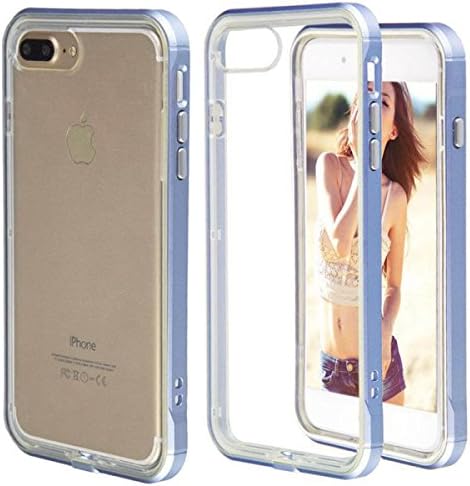 iPhone 7 Plus Case,Hybrid Crystal Clear Advanced Shock Absorption Flexible Inner Casing and Reinforced Hard Bumper Frame Protective Case Cover for iPhone 7 5.5 inch - Light Blue