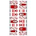 Winstonia 20pcs Chic Nail Wrap Stickers Easy Manicure Nail Art Strips - Full of Hearts