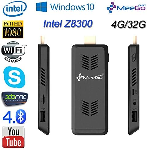 2016 Meegopad T07 Licensed Windows 10 MINI PC Intel Atom Cherry Trail x5-Z8300 Quad-core 4GB RAM 32G Storage 2.4Ghz WiFi Compute TV Stick Streaming Media Player
