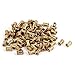 uxcell M4 x 8m Female Thread Brass Knurled Threaded Round Insert Embedded Nuts 100PCS