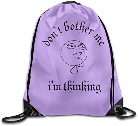 ZARRHOUSE Sack Bag I'm Thinking Don't Bother Me Cool Drawstring 16.9"X14.2" Sackpack Team Training Gymsack Drawstring Backpack Sack Bag Polyester Gym Sackpack Drawstring Bag Sport Bag For Teens